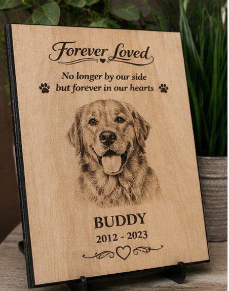 Personalized Pet Memorial Laser Engraved Plaque