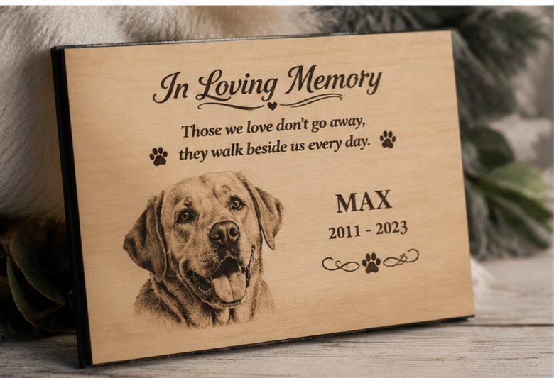 Personalized Pet Memorial Laser Engraved Plaque