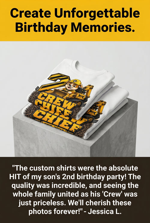 Custom Birthday Crew Shirts | Matching Family Birthday Party Shirts | Personalized Birthday Tees