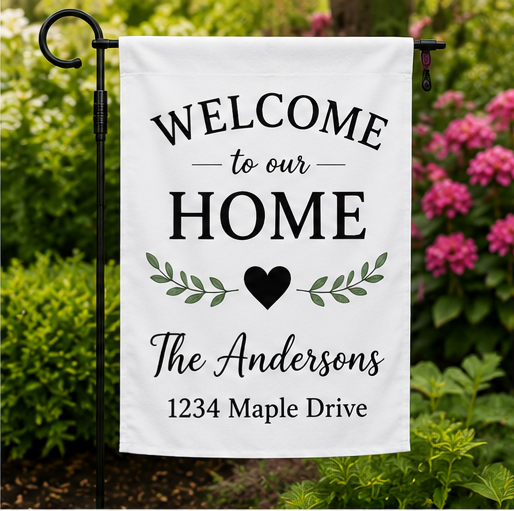 Personalized Garden Flag | Custom House Flag | Family Name Yard Flag | Seasonal Outdoor Decor | Double-Sided Sublimated Flag
